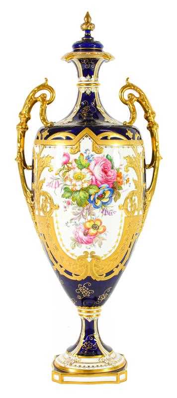 Lot 154 - A Royal Crown Derby Vase and Cover, by Albert...