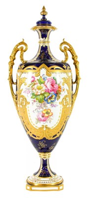 Lot 154 - A Royal Crown Derby Vase and Cover, by Albert...