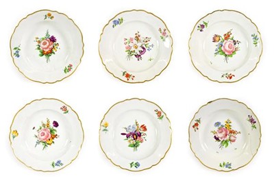 Lot 167 - A Set of Six Meissen Style Porcelain Soup...