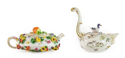 Lot 170 - A Meissen Flower Encrusted Porcelain Miniature...
