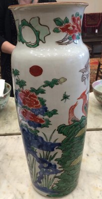 Lot 188 - A Chinese Wucai Porcelain Sleeve Vase, mid...