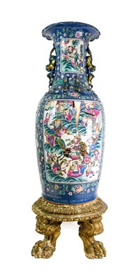 Lot 190 - A Cantonese Porcelain Baluster Vase, 19th...