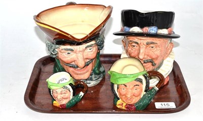 Lot 115 - Four Doulton character jugs