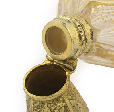 Lot 19 - A Silver-Gilt Mounted Glass Scent-Bottle,...
