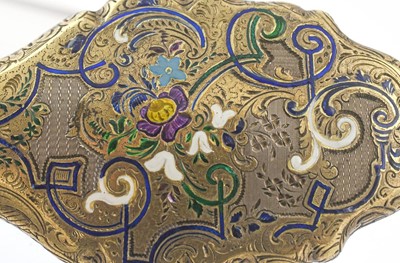 Lot 20 - A French Silver-Gilt and Enamel Scent-Bottle,...