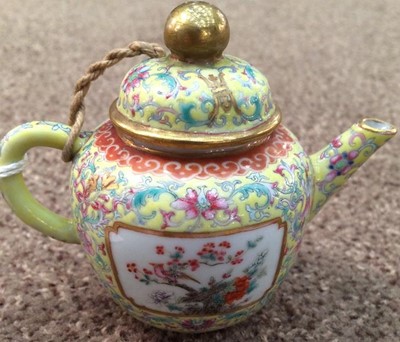 Lot 202 - A Chinese Porcelain Miniature Teapot and Cover,...