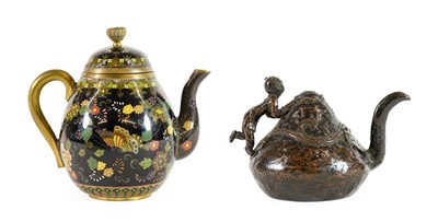 Lot 207 - A Japanese Cloisonné Miniature Teapot and...