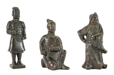 Lot 214 - A Chinese Bronze Figure of a Dignitary, 19th...