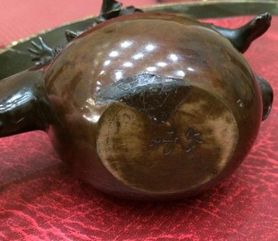 Lot 222 - A Japanese Bronze Figure of Kinko, Meiji...
