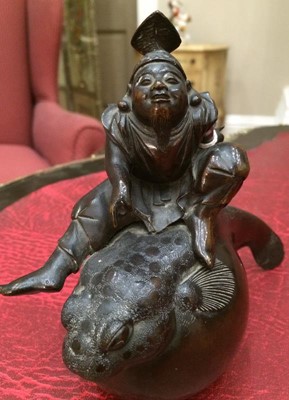 Lot 222 - A Japanese Bronze Figure of Kinko, Meiji...