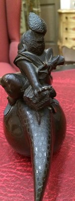 Lot 222 - A Japanese Bronze Figure of Kinko, Meiji...