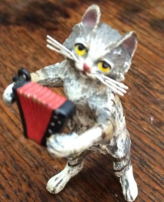 Lot 235 - An Austrian Cold Painted Bronze Cat Orchestra,...