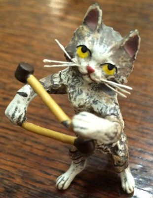 Lot 235 - An Austrian Cold Painted Bronze Cat Orchestra,...