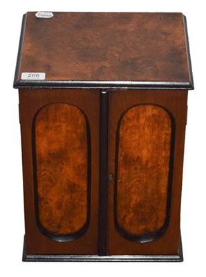 Lot 266 - A Victorian Walnut and Ebonised Table Cabinet,...