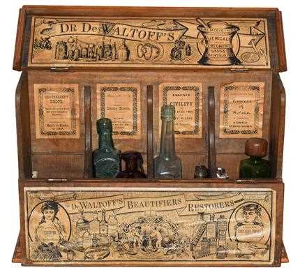 Lot 285 - A Dr De Waltoff's Pine Display Box, circa 1900,...