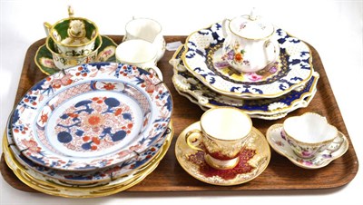 Lot 132 - Two eighteenth century Chinese plates, a Dresden cup and saucer, Royal Worcester and other...