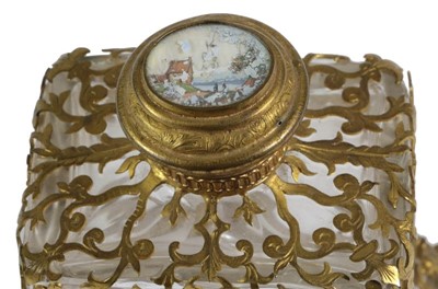 Lot 54 - A French Brass-Mounted Clear Glass...