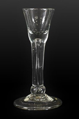 Lot 67 - An Irish Cordial Glass, circa 1745, the drawn...