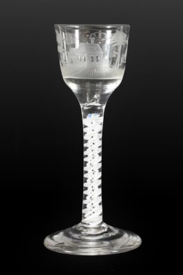 Lot 71 - A Wine Glass, circa 1760, the ogee bowl...