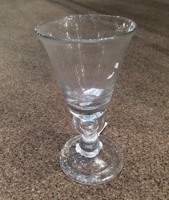 Lot 75 - A Wine Glass, circa 1730, the rounded funnel...