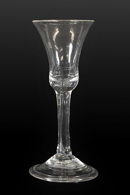 Lot 76 - A Wine Glass, circa 1740, the bell shaped bowl...