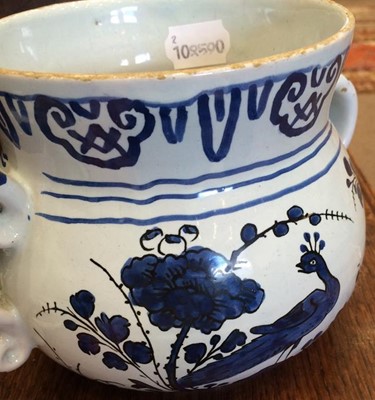Lot 85 - An English Delft Posset Pot and Cover,...