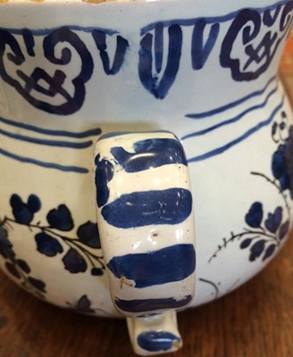 Lot 85 - An English Delft Posset Pot and Cover,...
