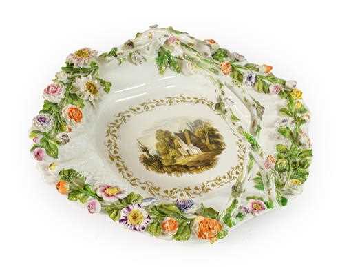 Lot 94 - A Rockingham Porcelain Basket, 1830-42, of...