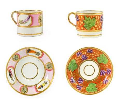 Lot 97 - An English Porcelain Coffee Can and Saucer,...