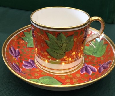 Lot 97 - An English Porcelain Coffee Can and Saucer,...