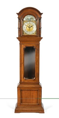Lot 589 - An Oak Tubular Bell Chiming Longcase Clock,...
