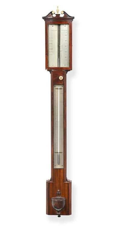 Lot 591 - A Mahogany Stick Barometer, signed R.Harper,...