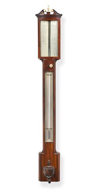 Lot 591 - A Mahogany Stick Barometer, signed R.Harper,...