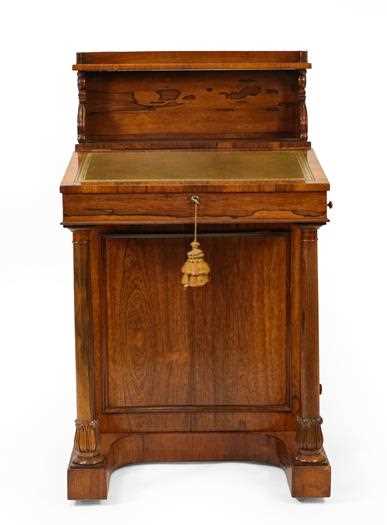 Lot 608 - A Victorian Rosewood Davenport, mid 19th...