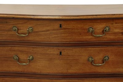Lot 609 - A George III Mahogany Serpentine Chest, early...