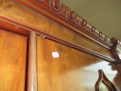 Lot 611 - A Victorian Mahogany Double Door Wardrobe,...
