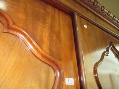 Lot 611 - A Victorian Mahogany Double Door Wardrobe,...