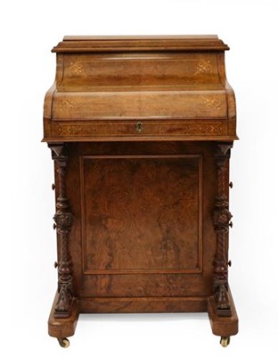 Lot 612 - A Victorian Burr Walnut and Marquetry Inlaid...