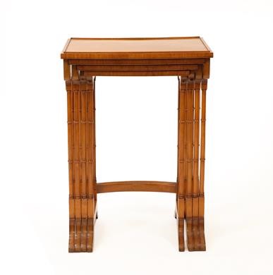 Lot 618 - A Set of Satinwood Quartetto Nesting Tables,...