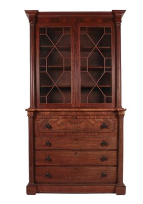 Lot 641 - A Victorian Mahogany Secretaire Bookcase, mid...