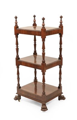 Lot 652 - A Victorian Three-Tier Rosewood Whatnot, in...