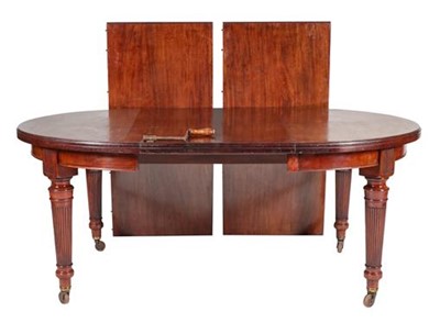 Lot 659 - A Mahogany D End Wind-Out Dining Table, circa...