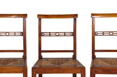 Lot 665 - A Set of Six Ash Dining Chairs, early 19th...