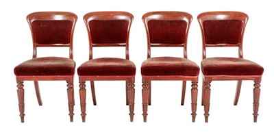 Lot 667 - A Set of Ten Victorian Mahogany Dining Chairs,...