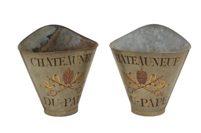 Lot 674 - A Pair of Reproduction Grape Hods, the oval...
