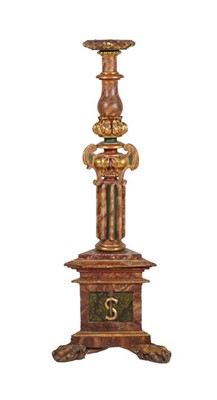 Lot 675 - {} A Carved and Gilded Torchere, the circular...