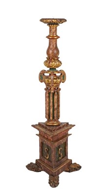 Lot 675 - {} A Carved and Gilded Torchere, the circular...