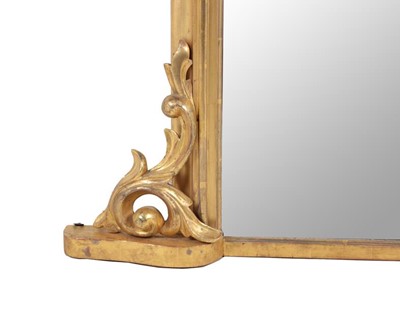 Lot 683 - A Victorian Gilt and Gesso Overmantel Mirror,...