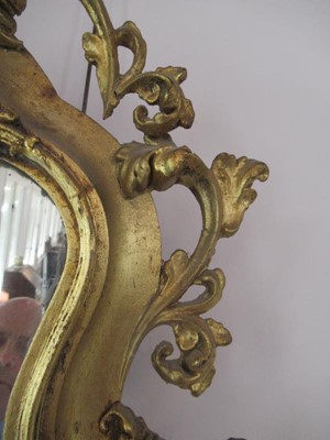 Lot 685 - A Victorian Gilt and Gesso Rococo Style Mirror,...