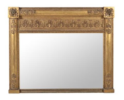Lot 698 - A Regency Gilt and Gesso Overmantel Mirror,...